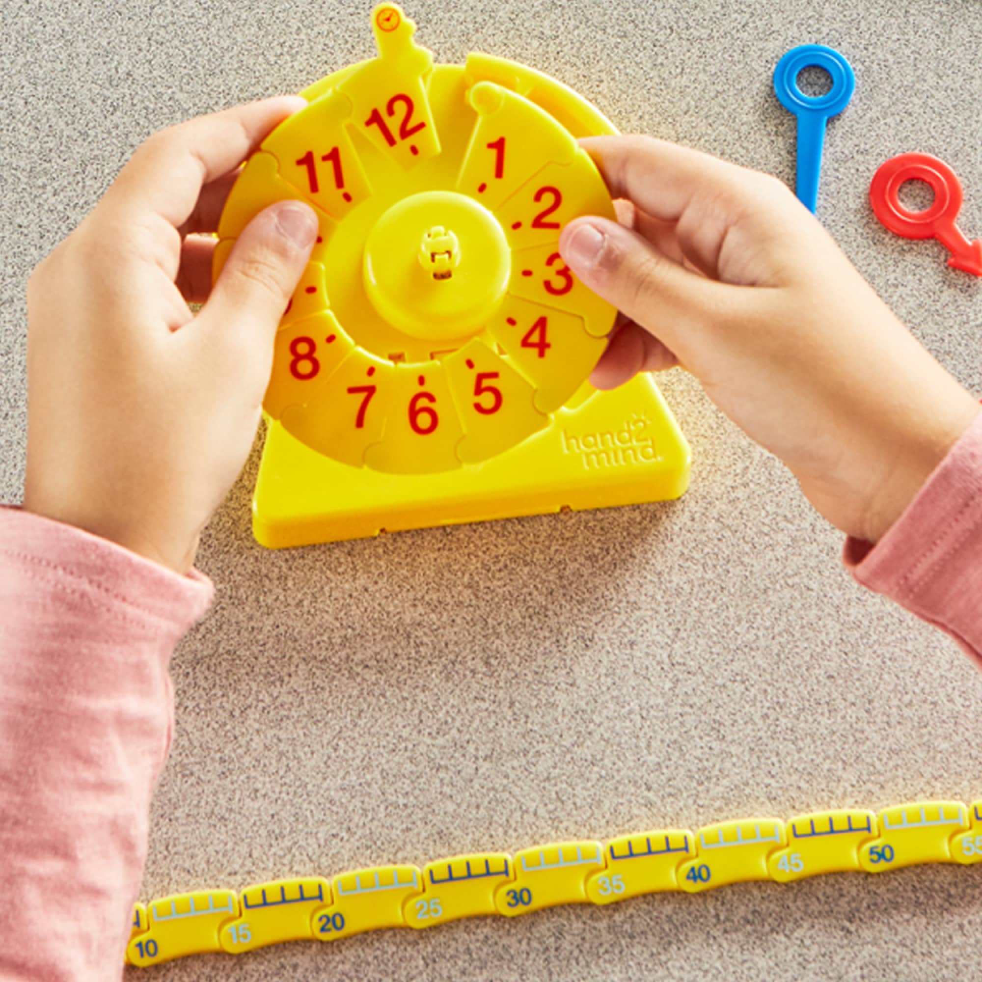 hand2mind® Numberline Clock™ Mini Clock, 6ct.